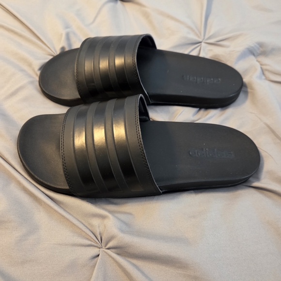 adidas Black Slide Sandals - Picture 3 of 4